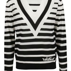 Valentino V-neck striped jumper size small
